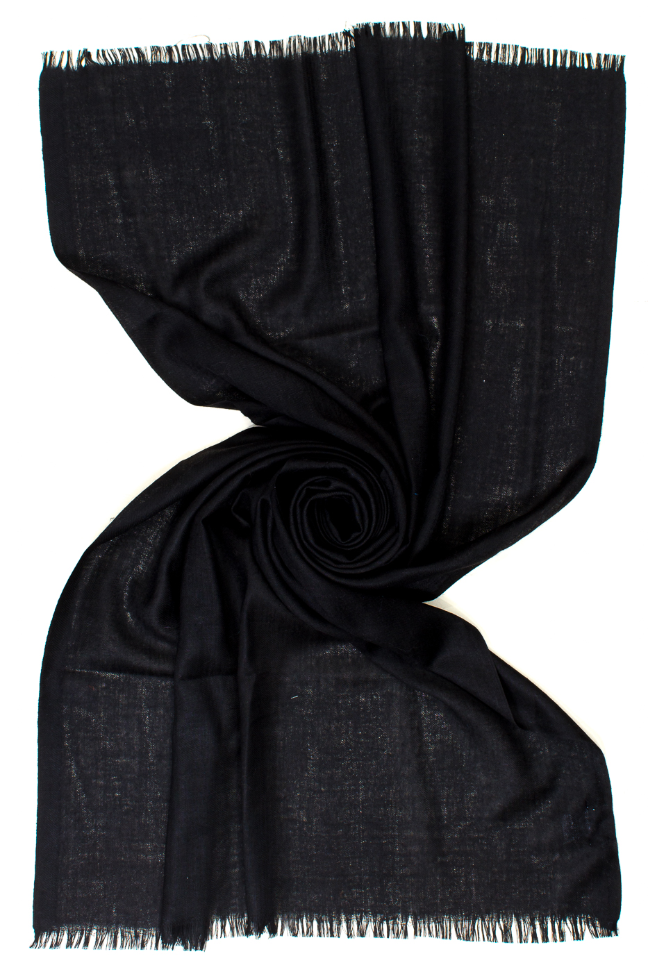 STOLA TINTA UNITA JACQUARD, 70X180  - BLACK